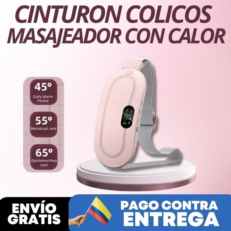 Cinturon Colicos Masajeador Con Calor🔥| Contra Entrega + Envio Gratis solo Hoy 🚛