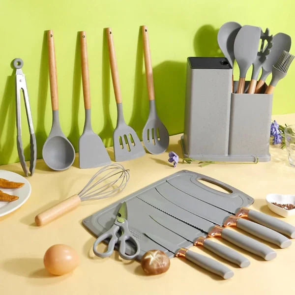 Set De Utensilios De Cocina Silicona 19 Piezas