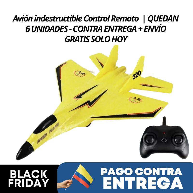 Avión indestructible Control Remoto  | QUEDAN 6 UNIDADES - CONTRA ENTREGA + ENVÍO GRATIS SOLO HOY