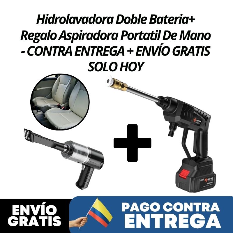 Hidrolavadora Doble Bateria+ Regalo Aspiradora Portatil De Mano - CONTRA ENTREGA + ENVÍO GRATIS SOLO HOY