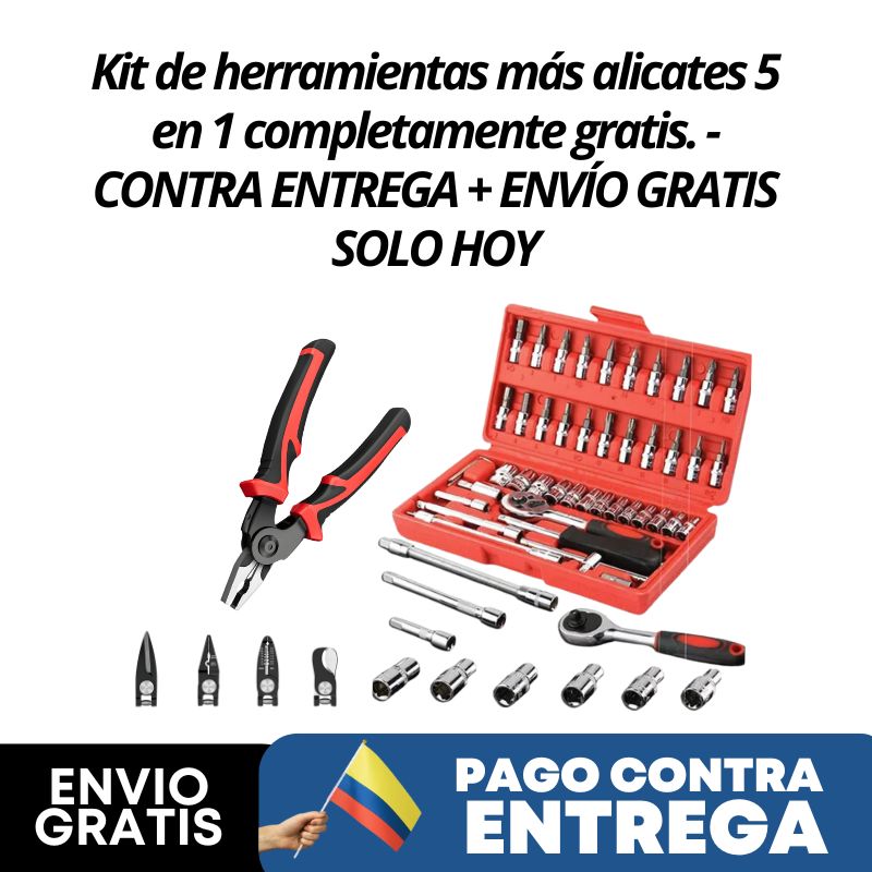 Kit de herramientas más alicates 5 en 1 completamente gratis. - CONTRA ENTREGA + ENVÍO GRATIS SOLO HOY