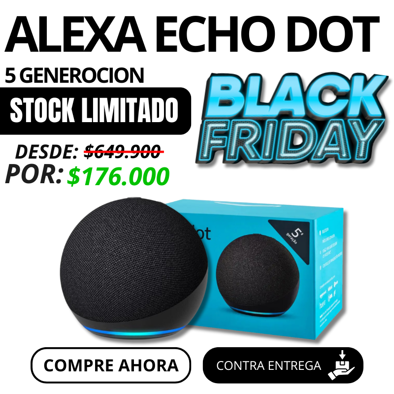 Alexa Echo Dot 5 Generacion - CONTRA ENTREGA + ENVÍO GRATIS SOLO HOY