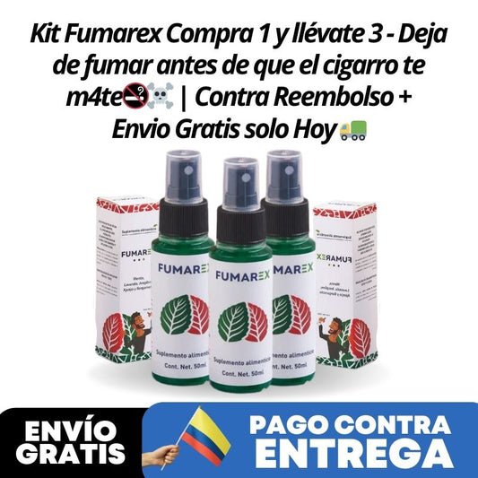 Kit Fumarex Compra 1 y llévate 3 - Deja de fumar antes de que el cigarro te m4te🚭☠️ | Contra Reembolso + Envio Gratis solo Hoy 🚛
