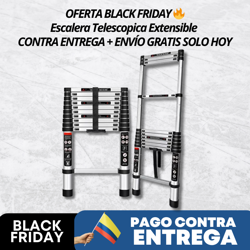 Escalera Telescopica Extensible 3.8M CONTRA ENTREGA + ENVÍO GRATIS SOLO HOY