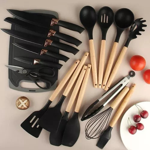 Set De Utensilios De Cocina Silicona 19 Piezas