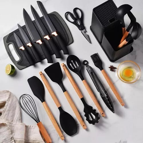 Set De Utensilios De Cocina Silicona 19 Piezas