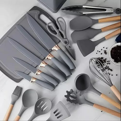 Set De Utensilios De Cocina Silicona 19 Piezas