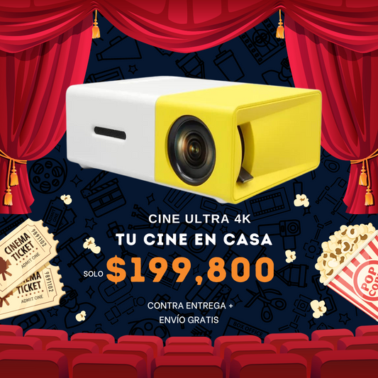 (LIQUIDACIÓN SOLO HOY) - CINEULTRA 4K PROYECTOR DE CINE PORTÁTIL - CONTRA ENTREGA + ENVÍO GRATIS